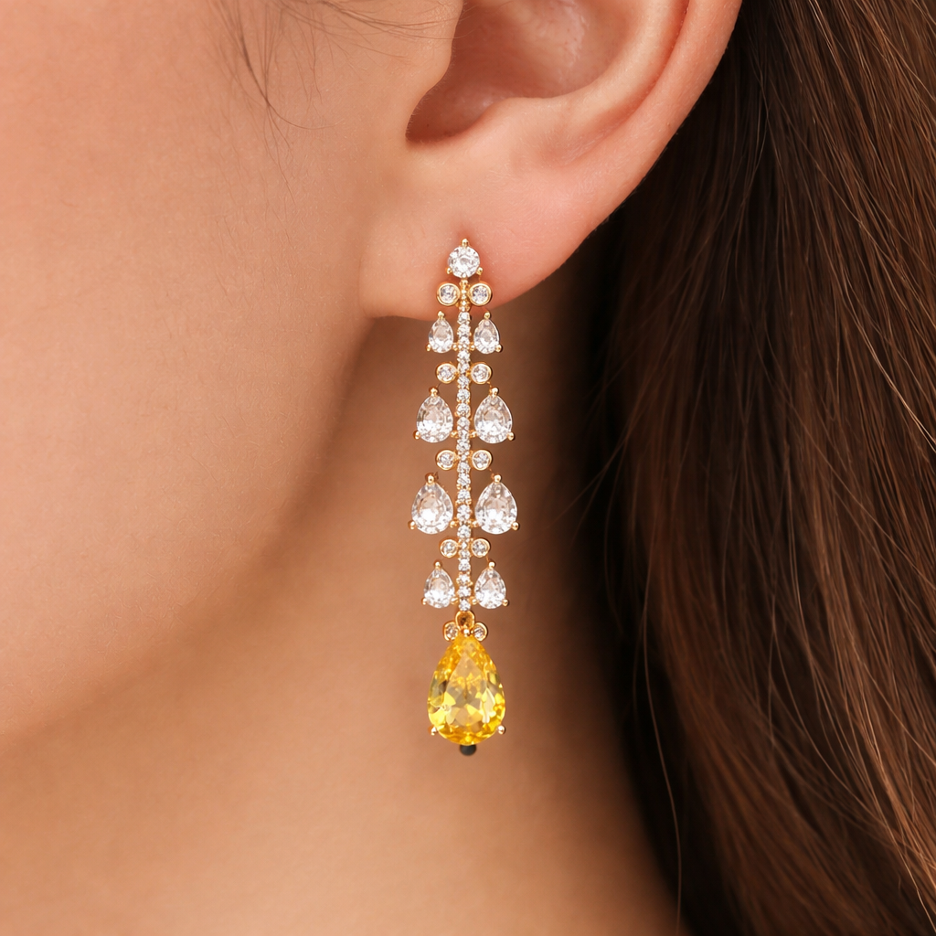 Golden Aurora Drop Earrings