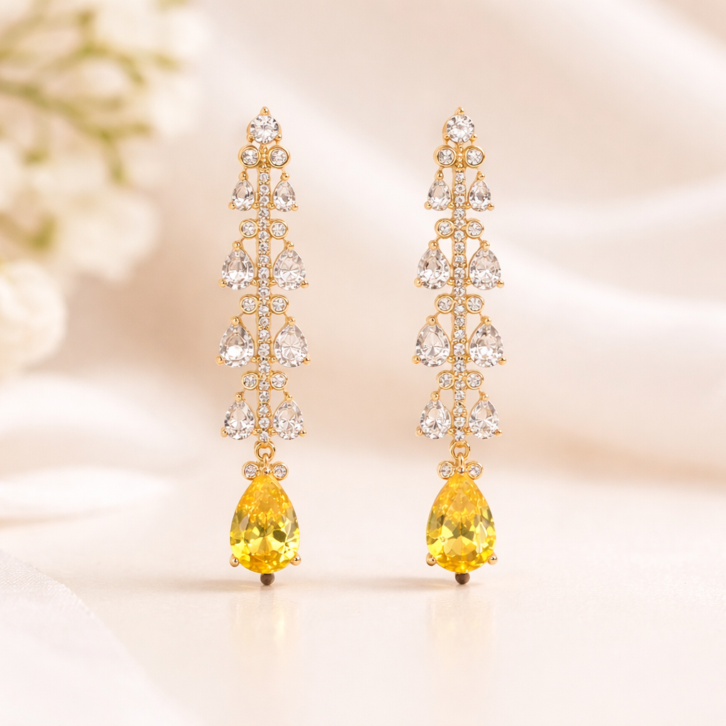 Golden Aurora Drop Earrings
