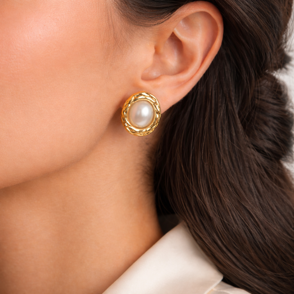 Royal Weave Pearl Studs