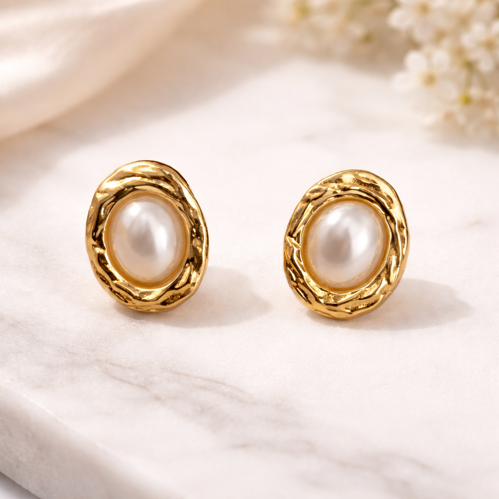 Royal Weave Pearl Studs