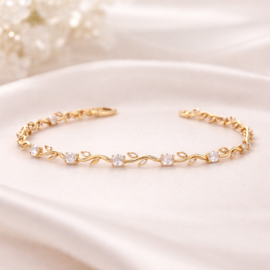 Golden vine tulip  spark bracelet