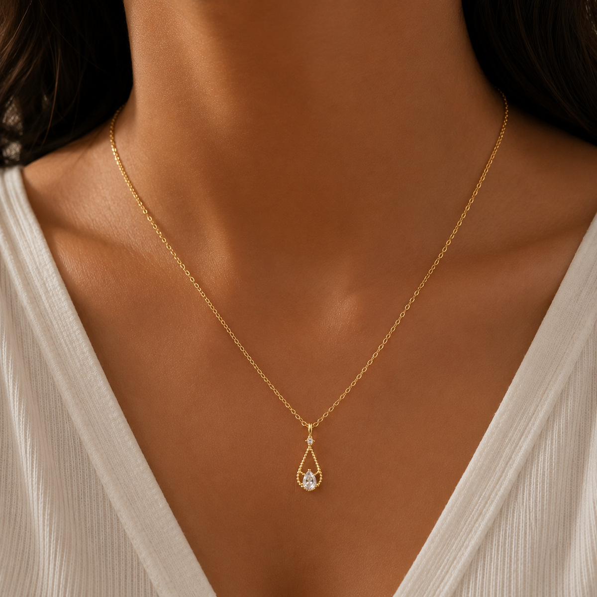 Celeste teardrop necklace