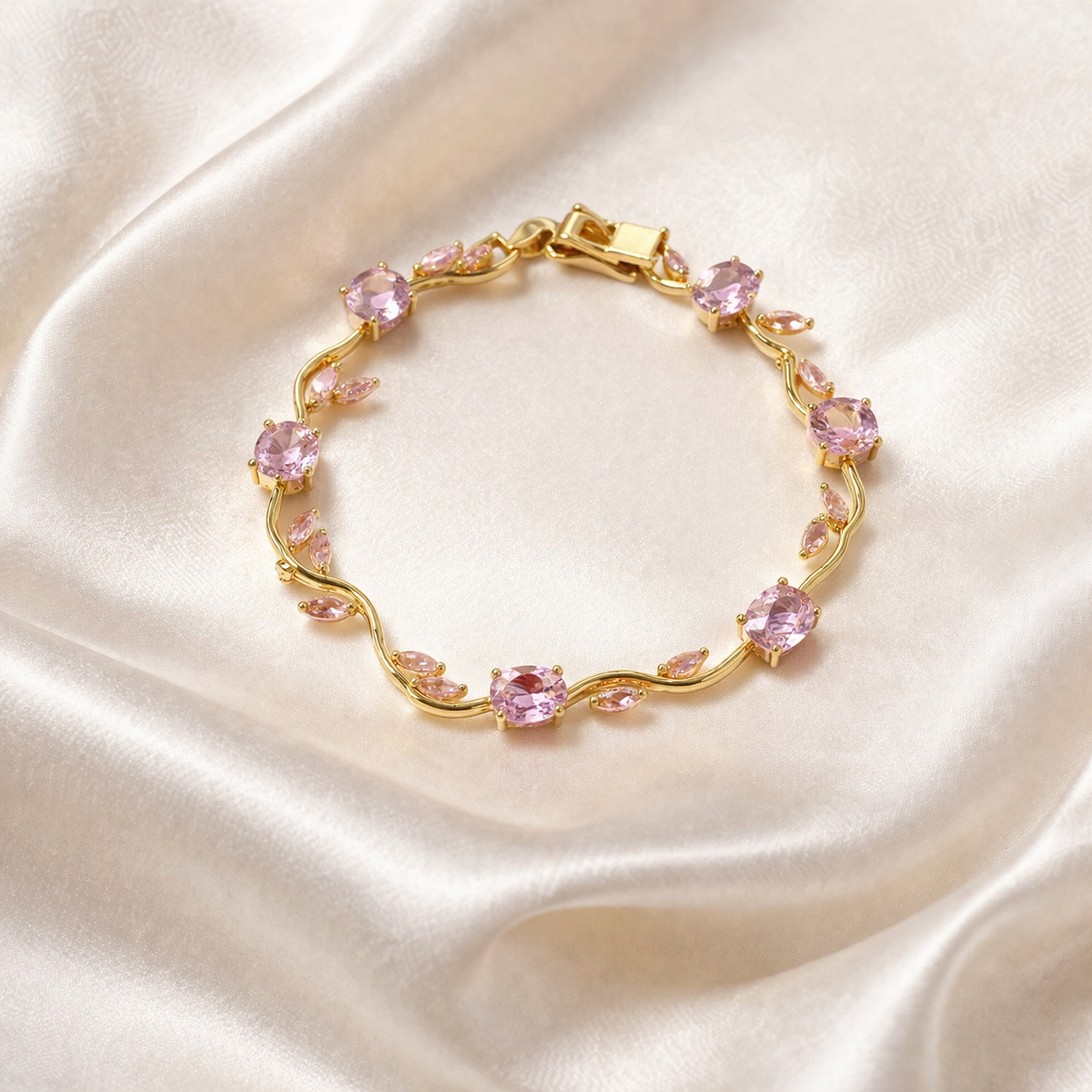 Blush tulip bloom bracelet