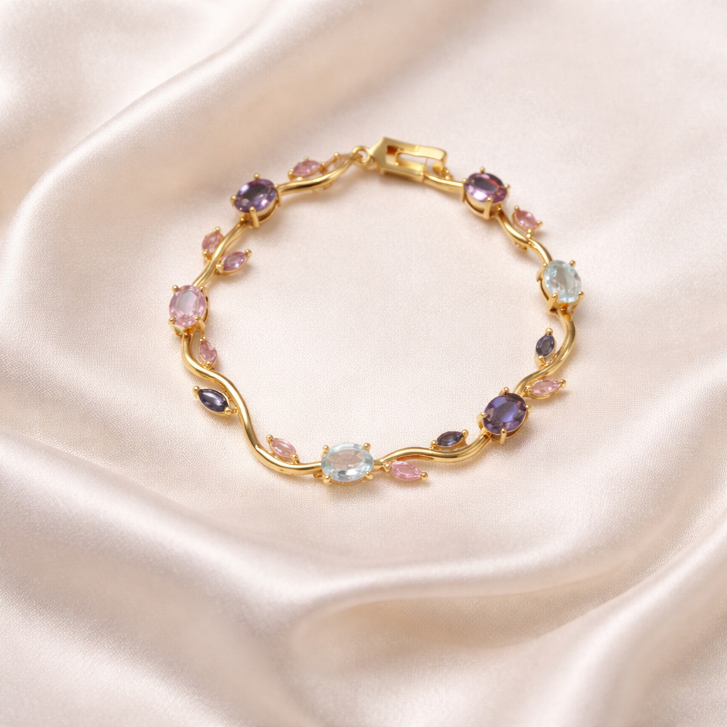 Pastel tulip garden bracelet
