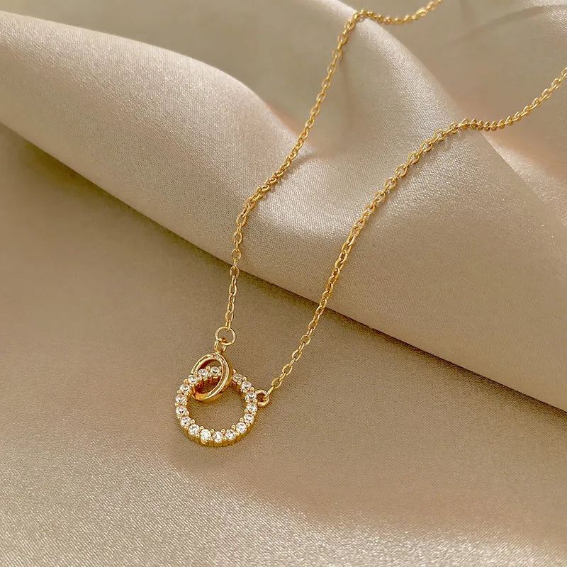 Luna Halo Crystal Necklace