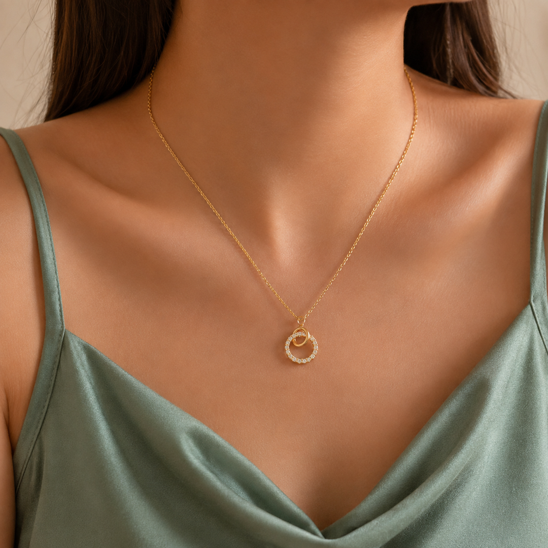 Luna Halo Crystal Necklace