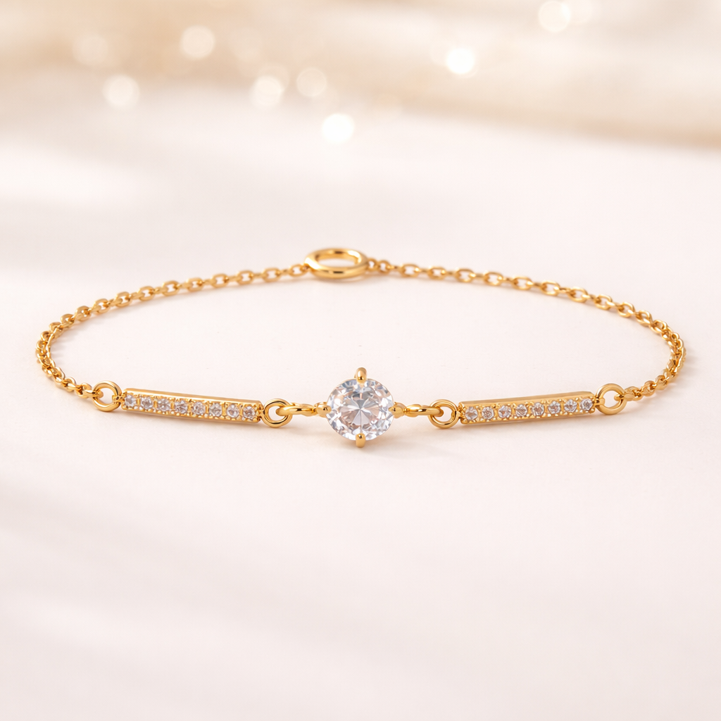 Elara diamond bar bracelet