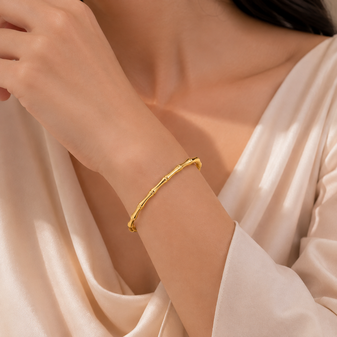 Aurora Bamboo Gold Bracelet