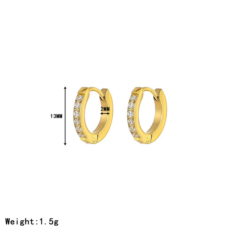 Celeste Crystal Huggie Earrings