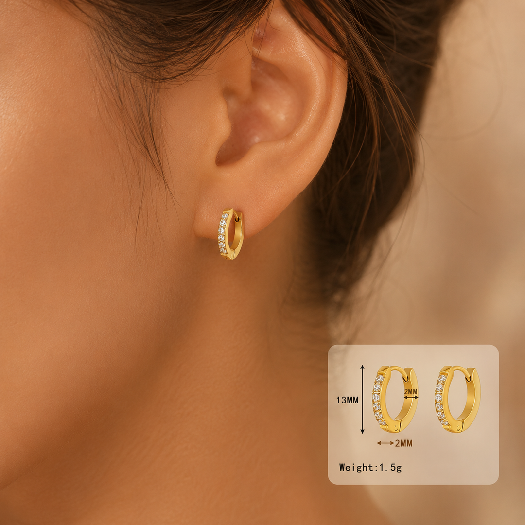 Celeste Crystal Huggie Earrings