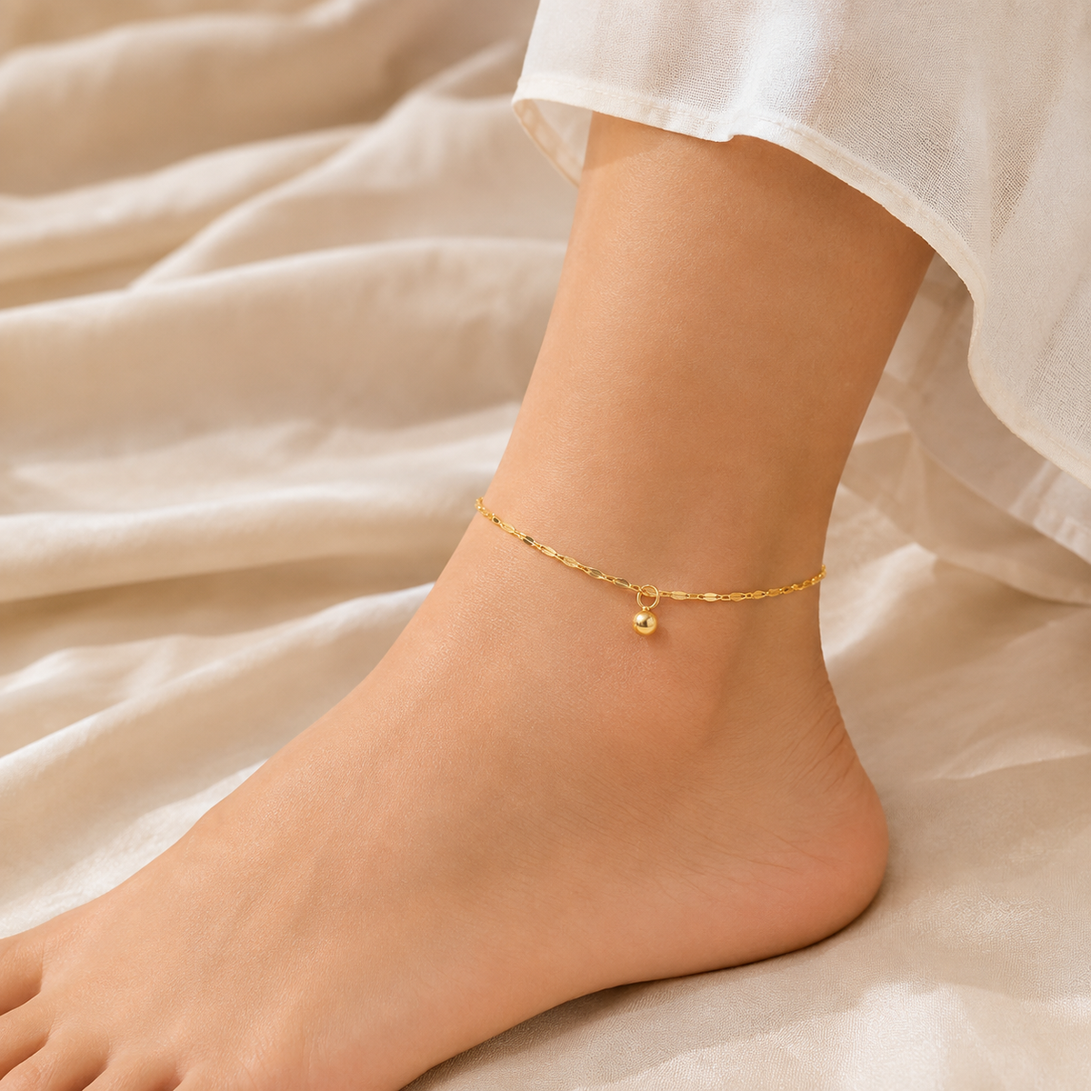 Zarinoor celeste gold anklet