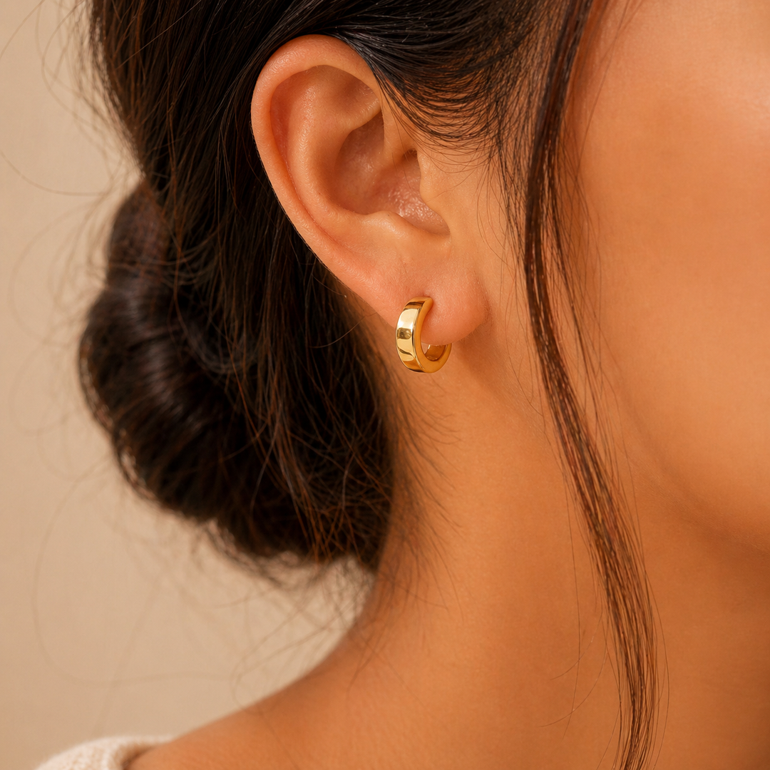 Mini Gold Hoop Earrings Zarinoor – 18K Gold Plated | 13mm