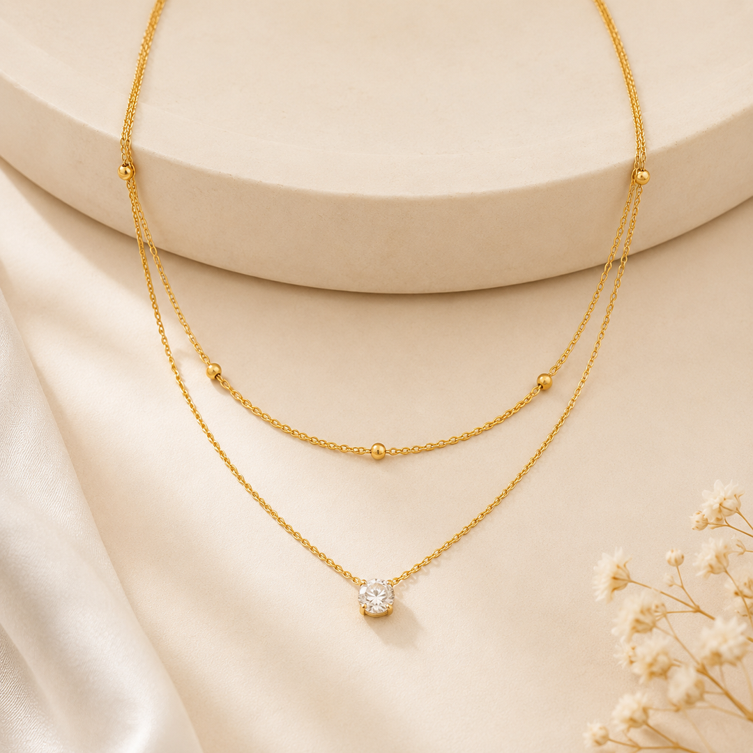 Celestial Spark Layered Necklace