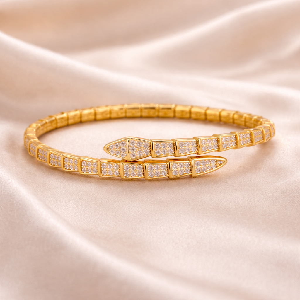 Serpent Style Crystal  Bracelet