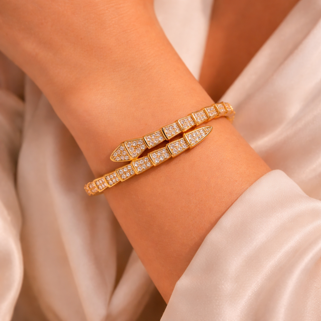 Serpent Style Crystal  Bracelet
