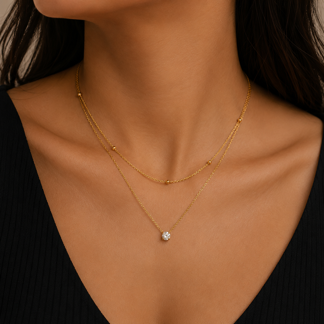 Celestial Spark Layered Necklace