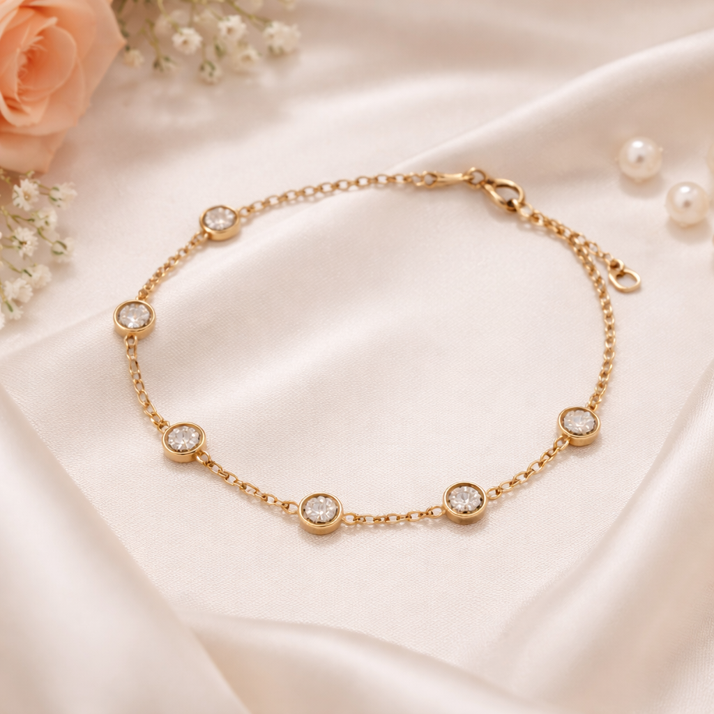 Elegant Crystal Link Bracelet