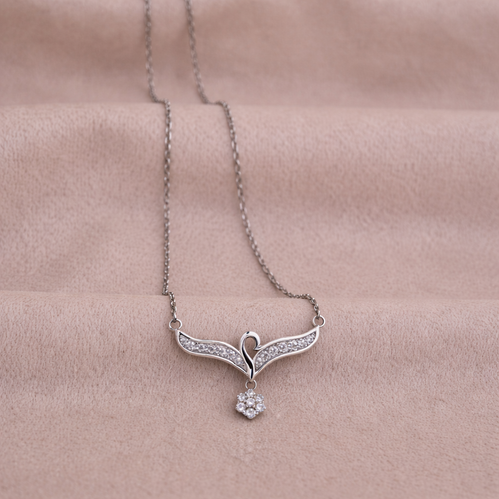 Silver Grace Wing Necklace