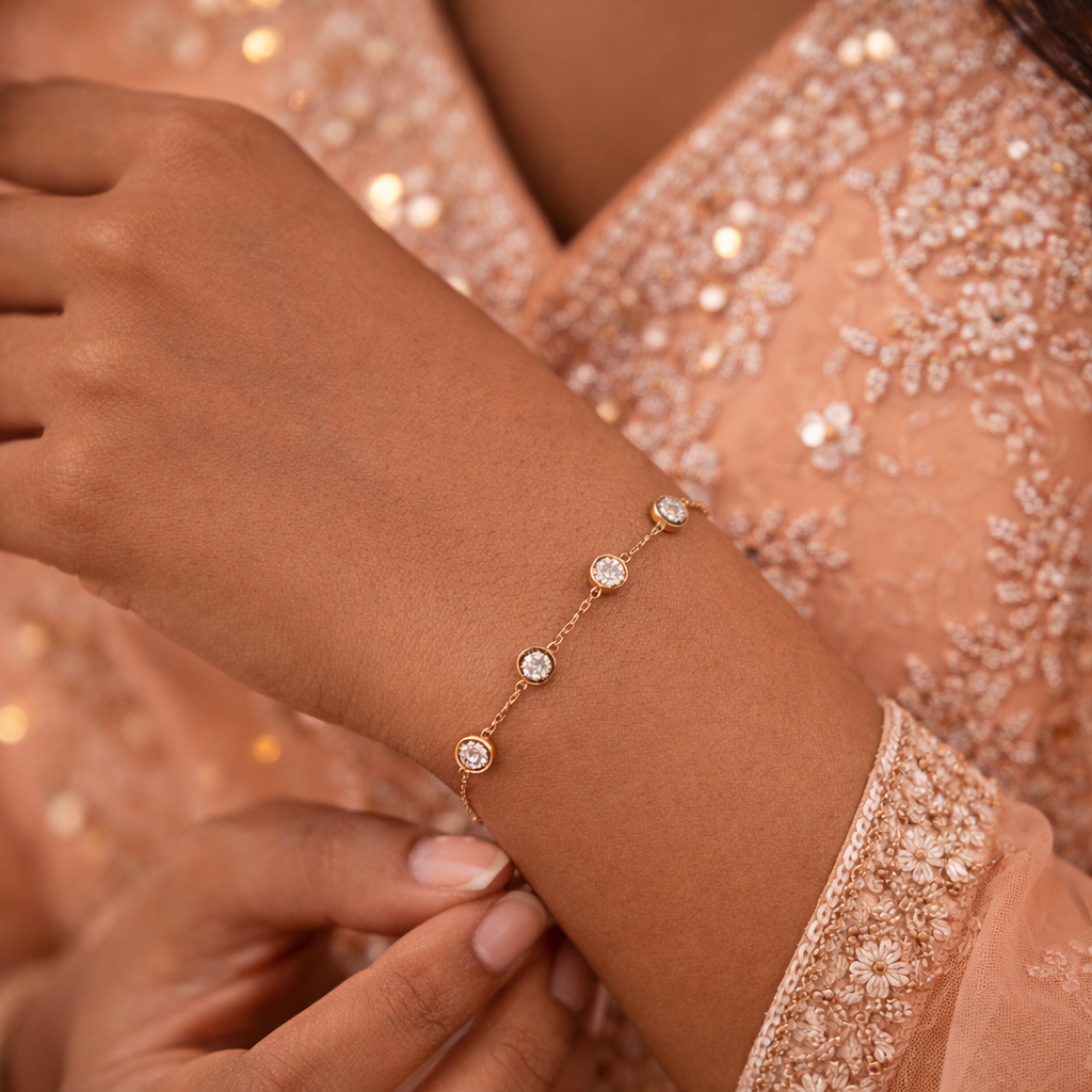 Elegant Crystal Link Bracelet