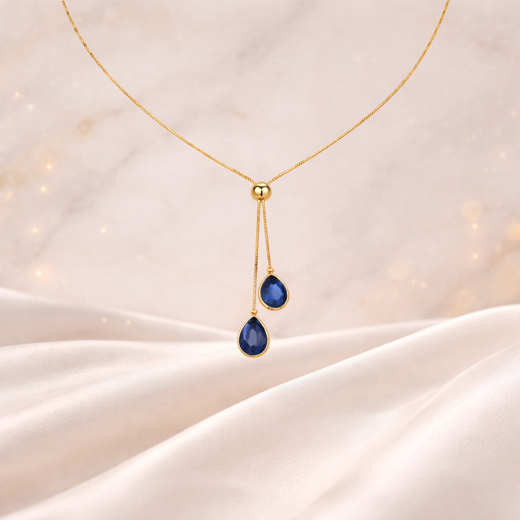 Midnight Drop Adjustable Necklace
