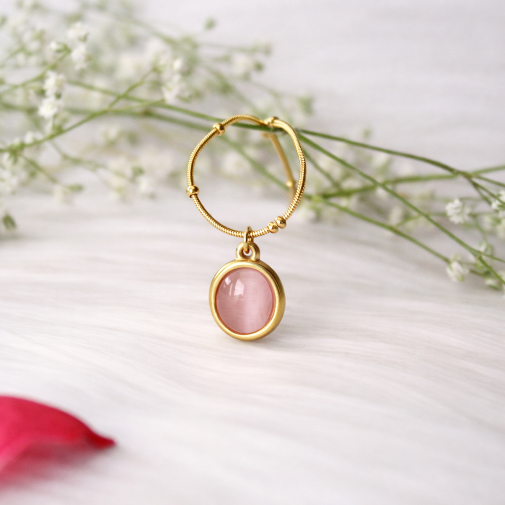 Serene Pink Drop Necklace