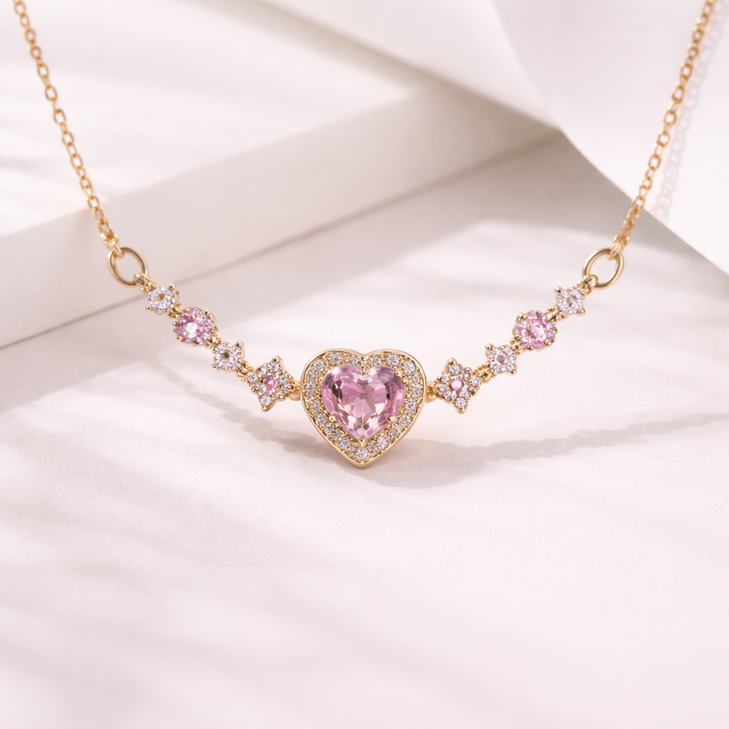 Blush Heart Radiance Necklace
