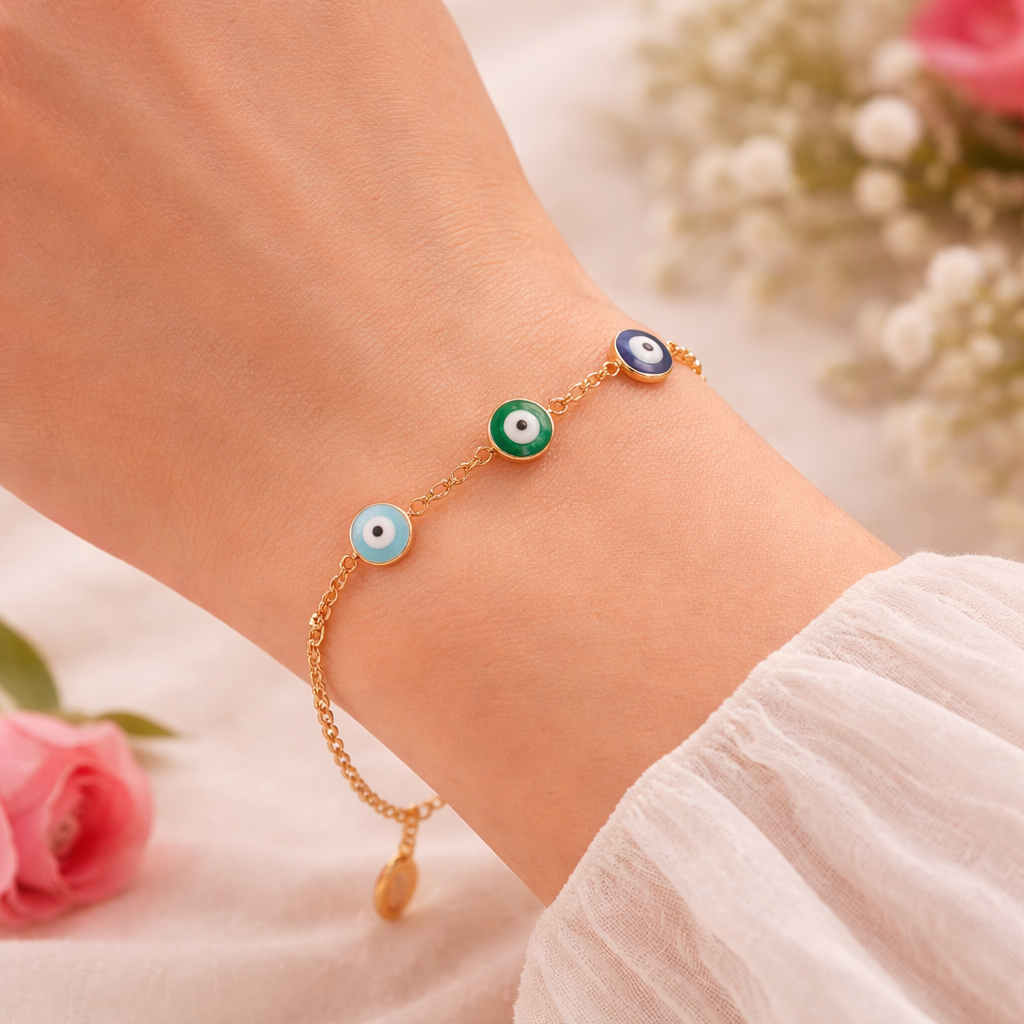 Evil eye chain bracelet