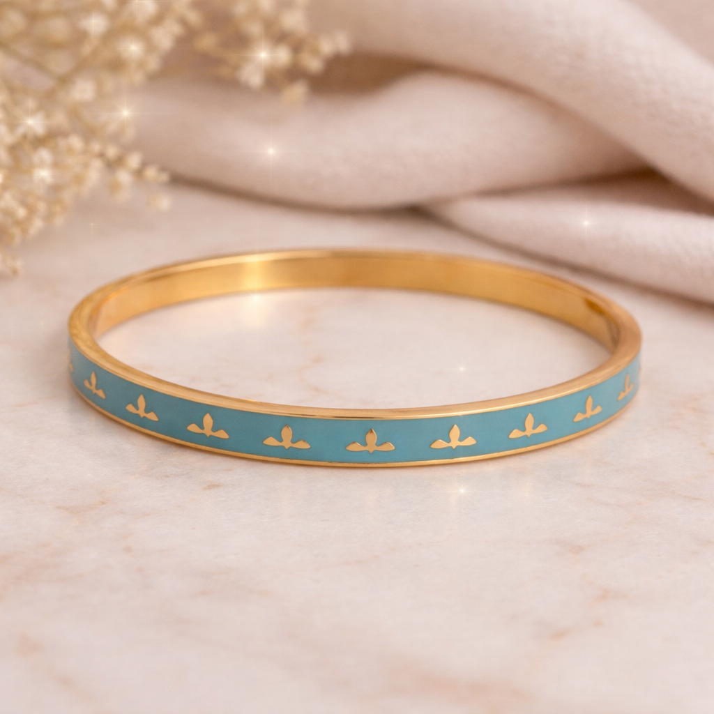 Royal blue enamel bracelet
