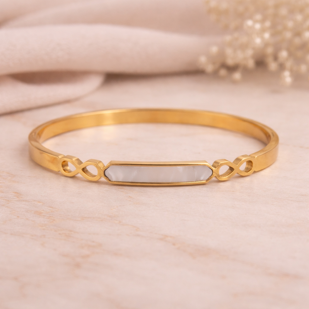Golden infinity charm bracelet