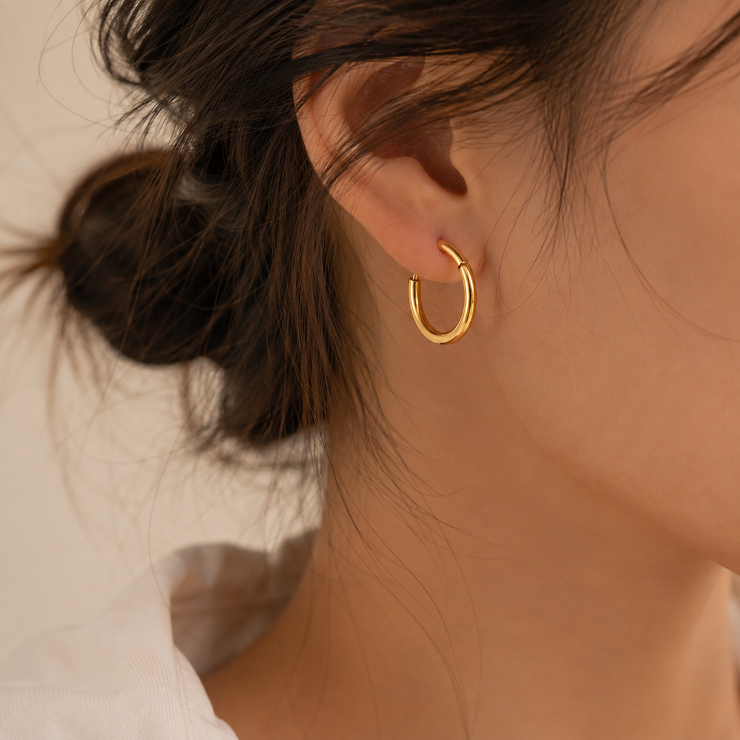 Zarinoor Classic Gold Hoop Earrings
