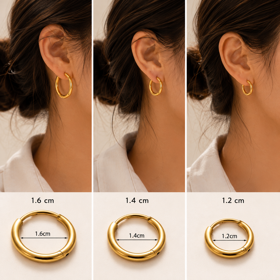 Zarinoor Classic Gold Hoop Earrings