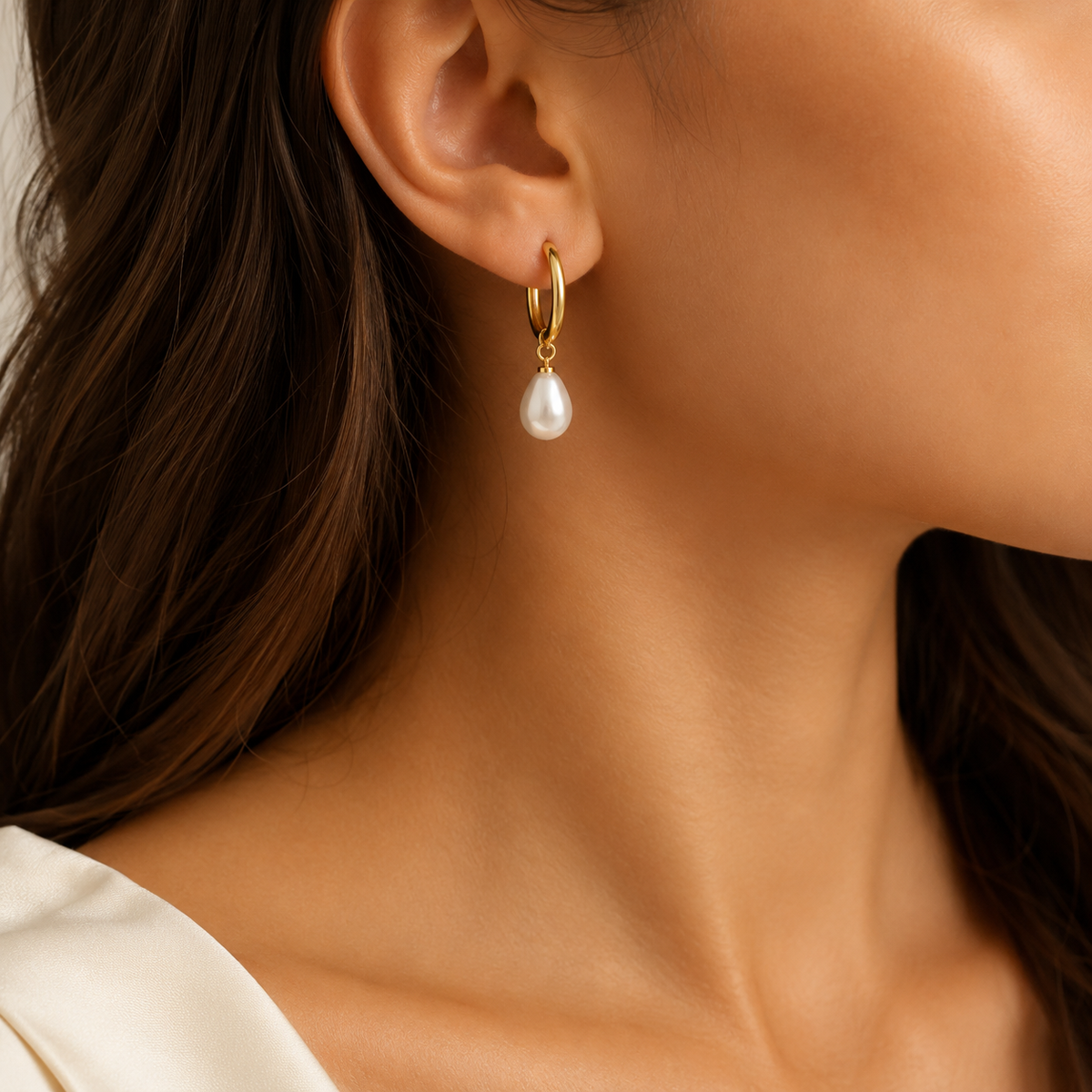 Elegant pearl drop earrings | zarinoor