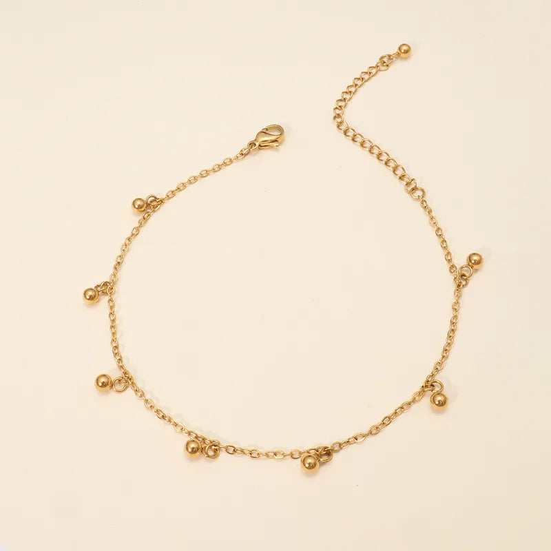 Gold Charm Bracelet with Beads | Elegant Minimal Jewelry