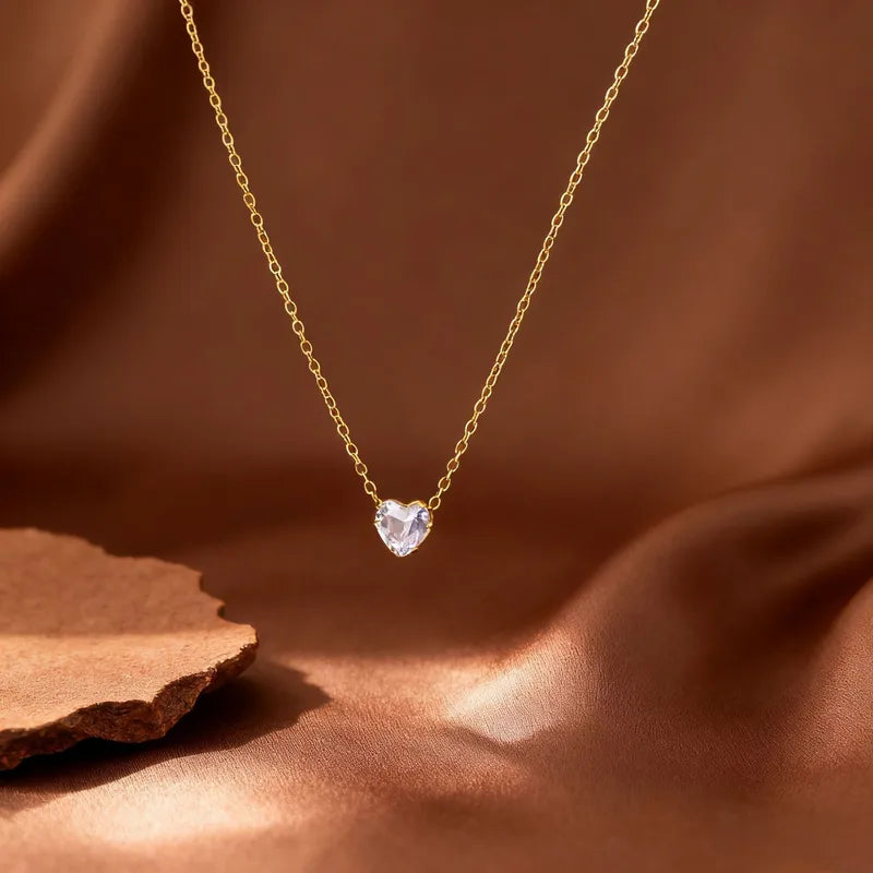 Amour Heart Crystal Necklace