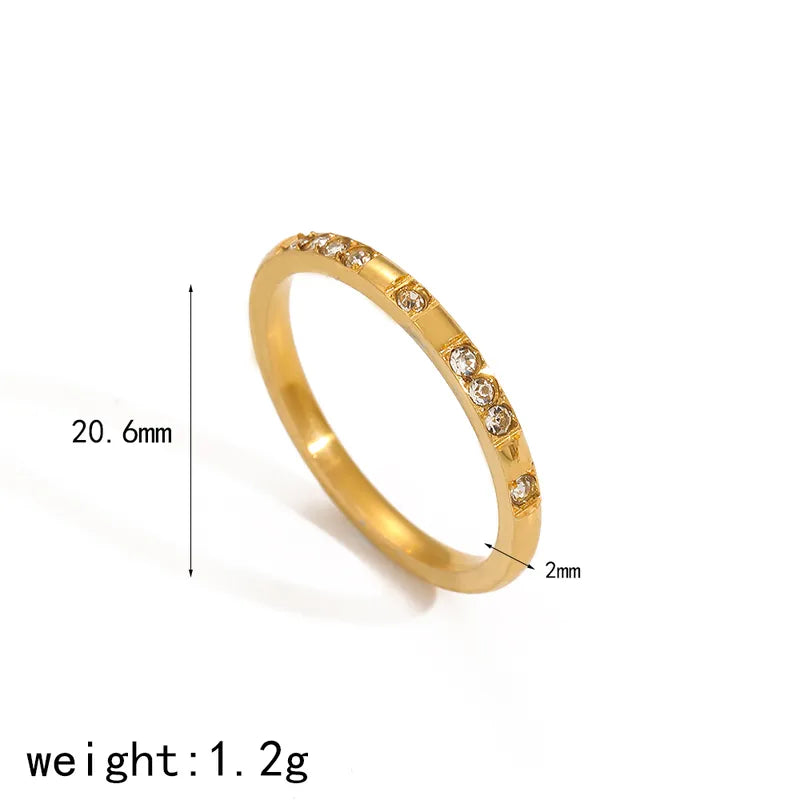 Crystal Band Ring for Women | Waterproof | Minimalist Ring