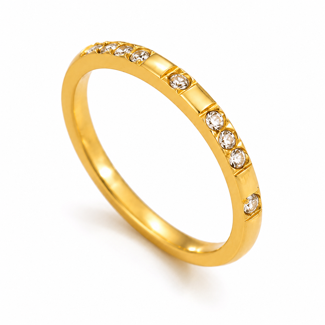 Crystal Band Ring for Women | Waterproof | Minimalist Ring