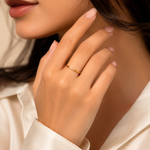 Minimalist Crystal Ring for Women | Waterproof Non-Tarnish 304 Stainless Steel Stackable Ring
