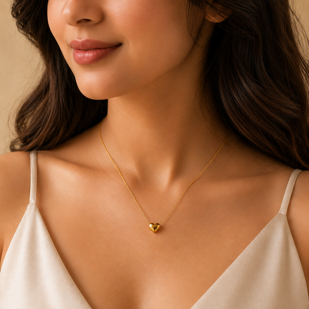 Celeste Heart Necklace for Women | Minimal Gold Jewelry | Zarinoor
