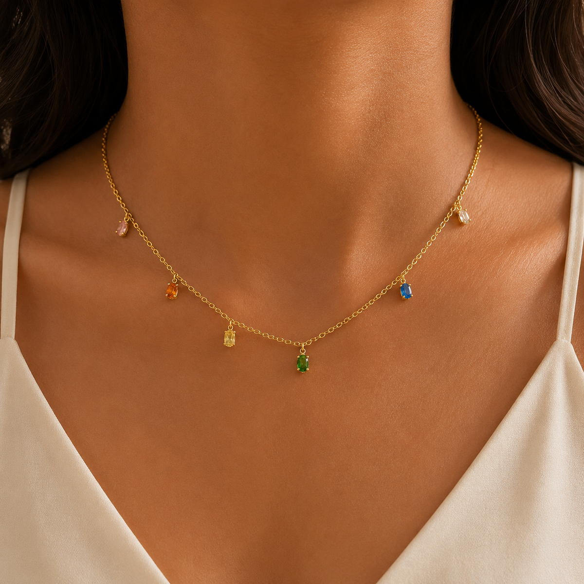 Aurora charm necklace